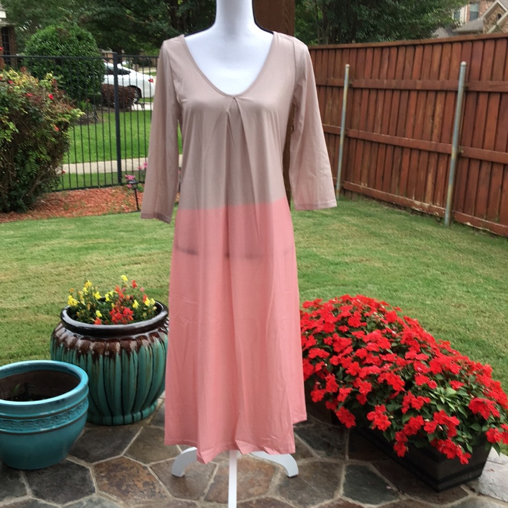 🌹Casual Color Block Tunic V-Neckline A-line Dress🌹